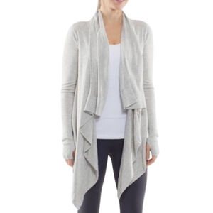 Lululemon Light Grey Wrap Sweater Sz Medium